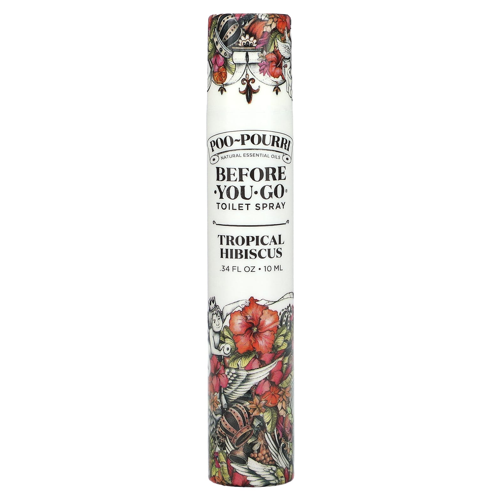 Poo-Pourri, Before-You-Go® Toilet Sprays, Tropical Hibiscus, 0.34 fl oz (10 ml) - Image 1
