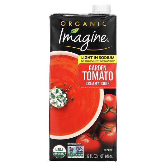 Imagine Soups Organic Garden Tomato Creamy Soup - Low Sodium & USDA Organic - Image 1