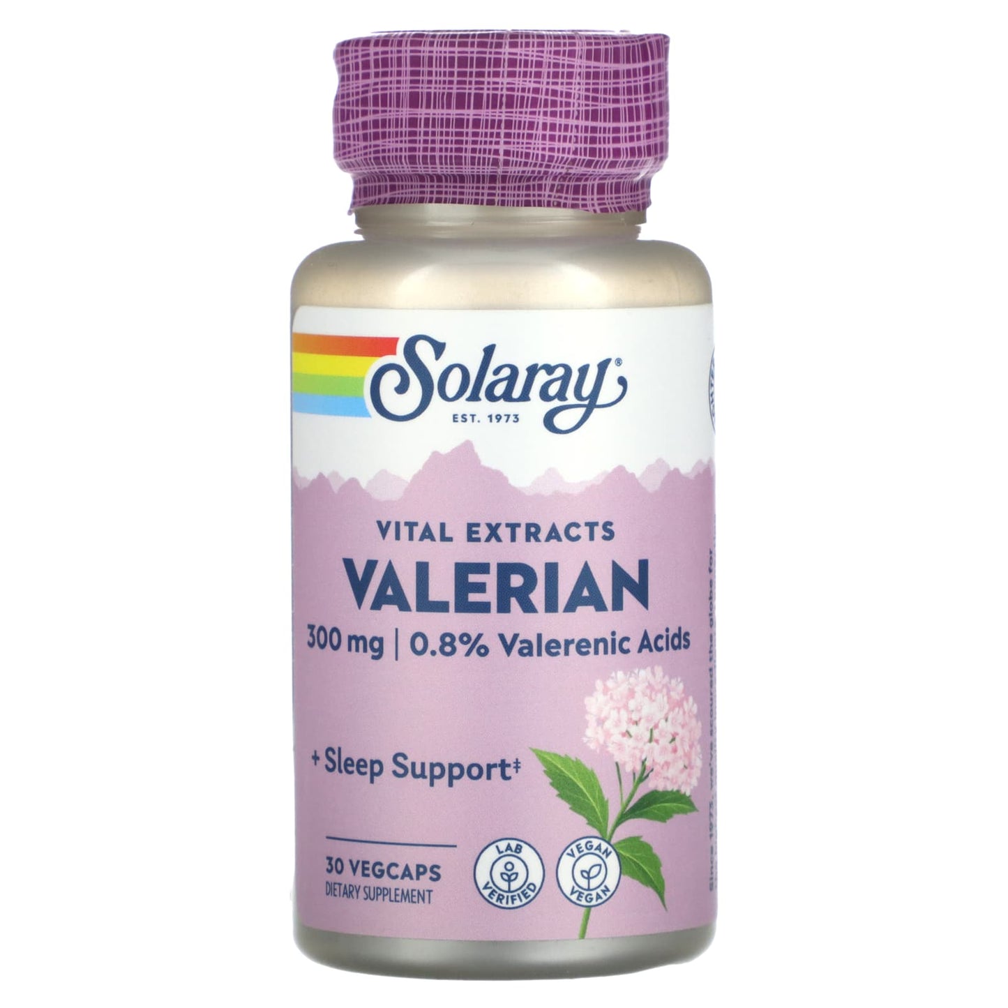 Solaray, Vital Extracts, Valerian, 30 VegCaps - Image 1