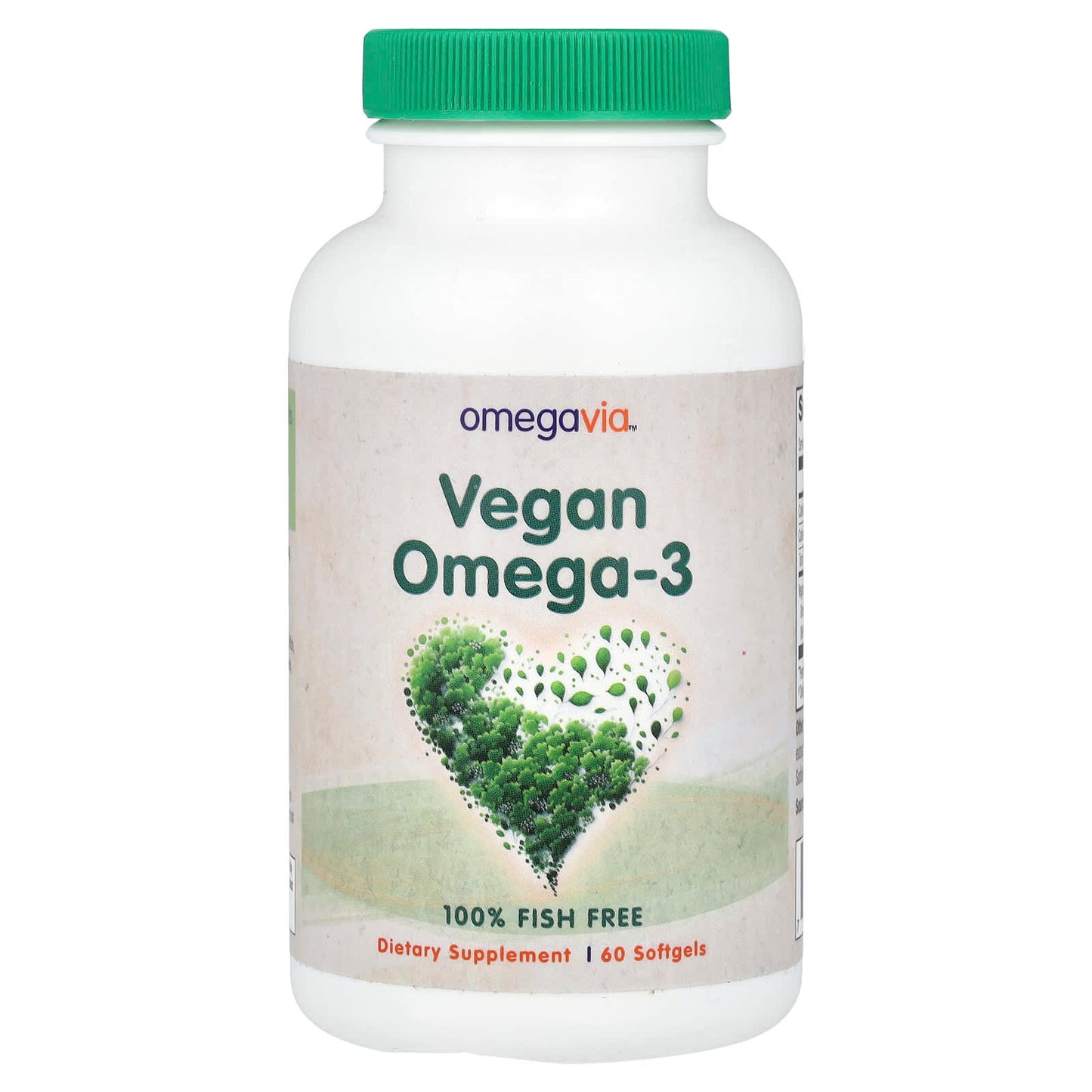 OmegaVia, Vegan Omega-3, 60 Softgels - Image 1