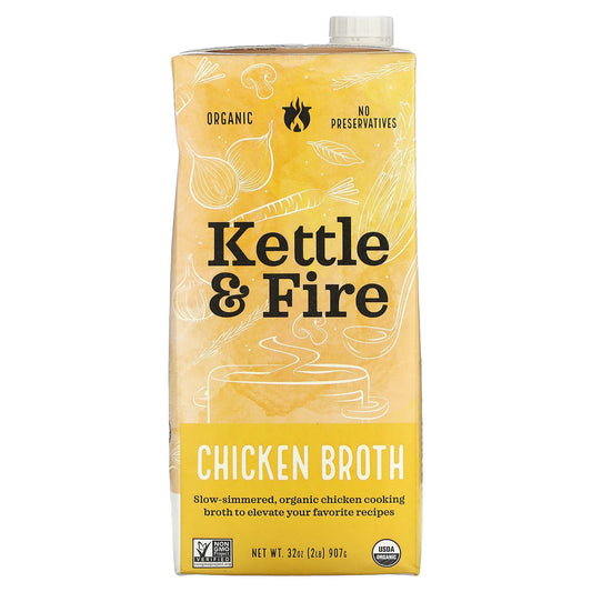 Kettle & Fire, Chicken Broth, 32 oz (907 g) - Image 1