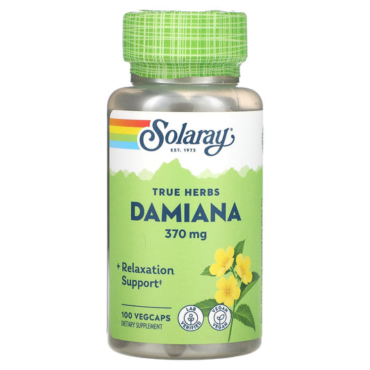 Solaray, True Herbs, Damiana, 370 mg , 100 VegCaps - Image 1