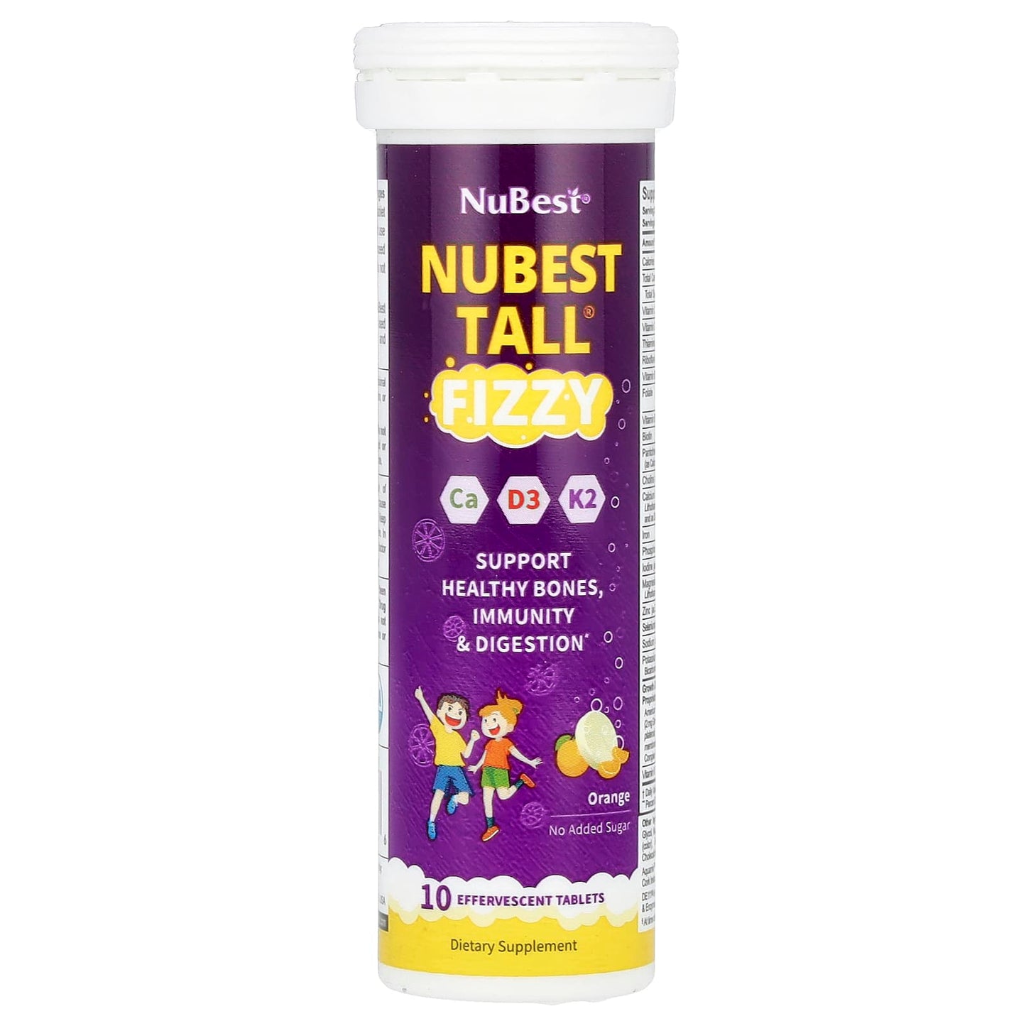 NuBest, Tall® Fizzy, Orange, 10 Effervescent Tablets - Image 1
