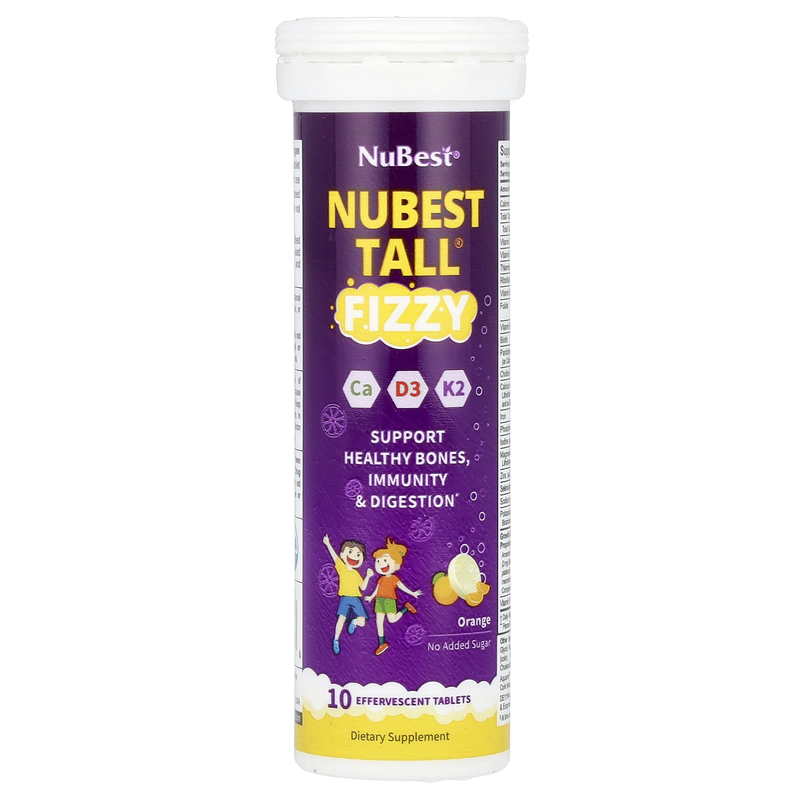 NuBest, Tall® Fizzy, Orange, 10 Effervescent Tablets - Image 1
