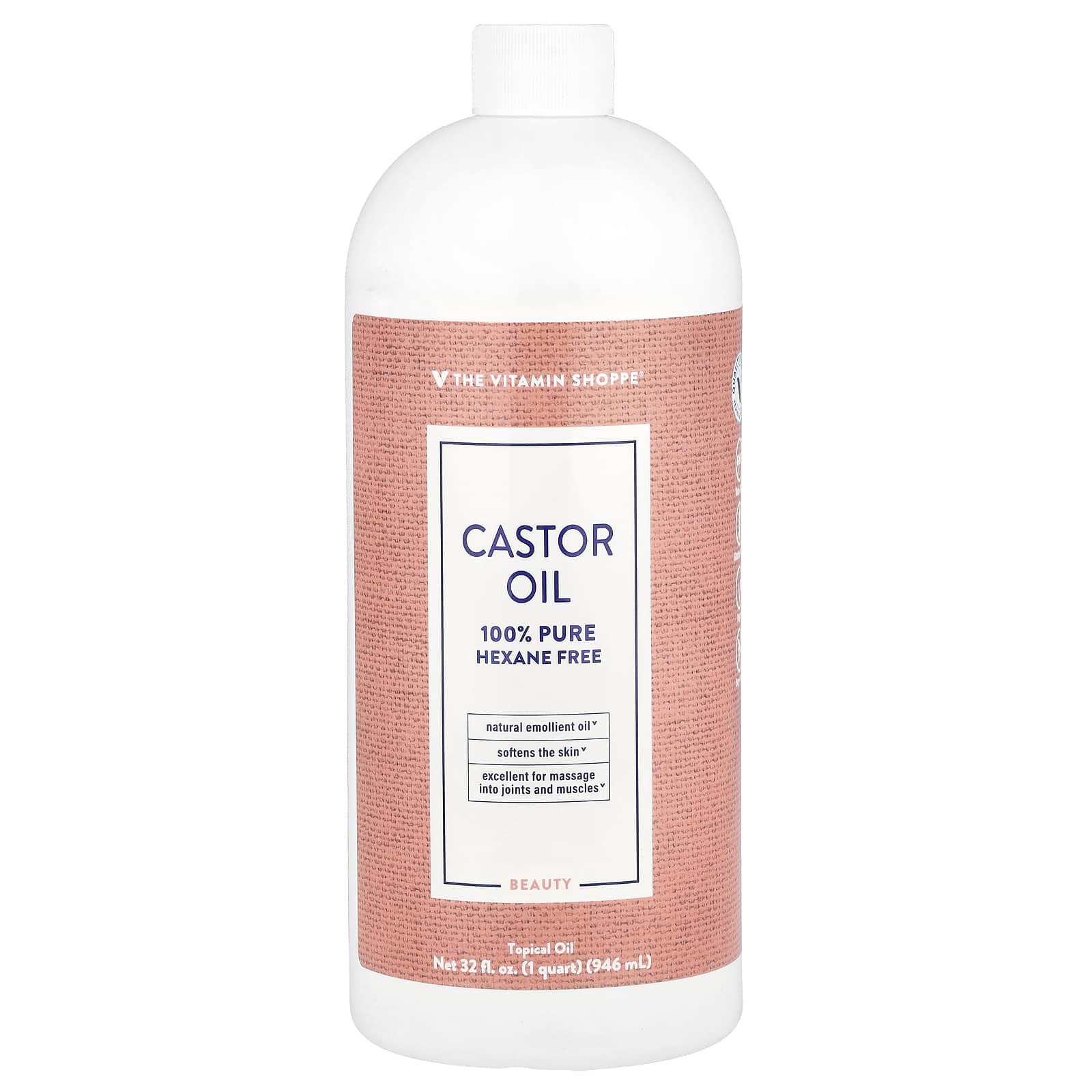 The Vitamin Shoppe, Castor Oil, 32 fl oz (946 ml) - Image 1