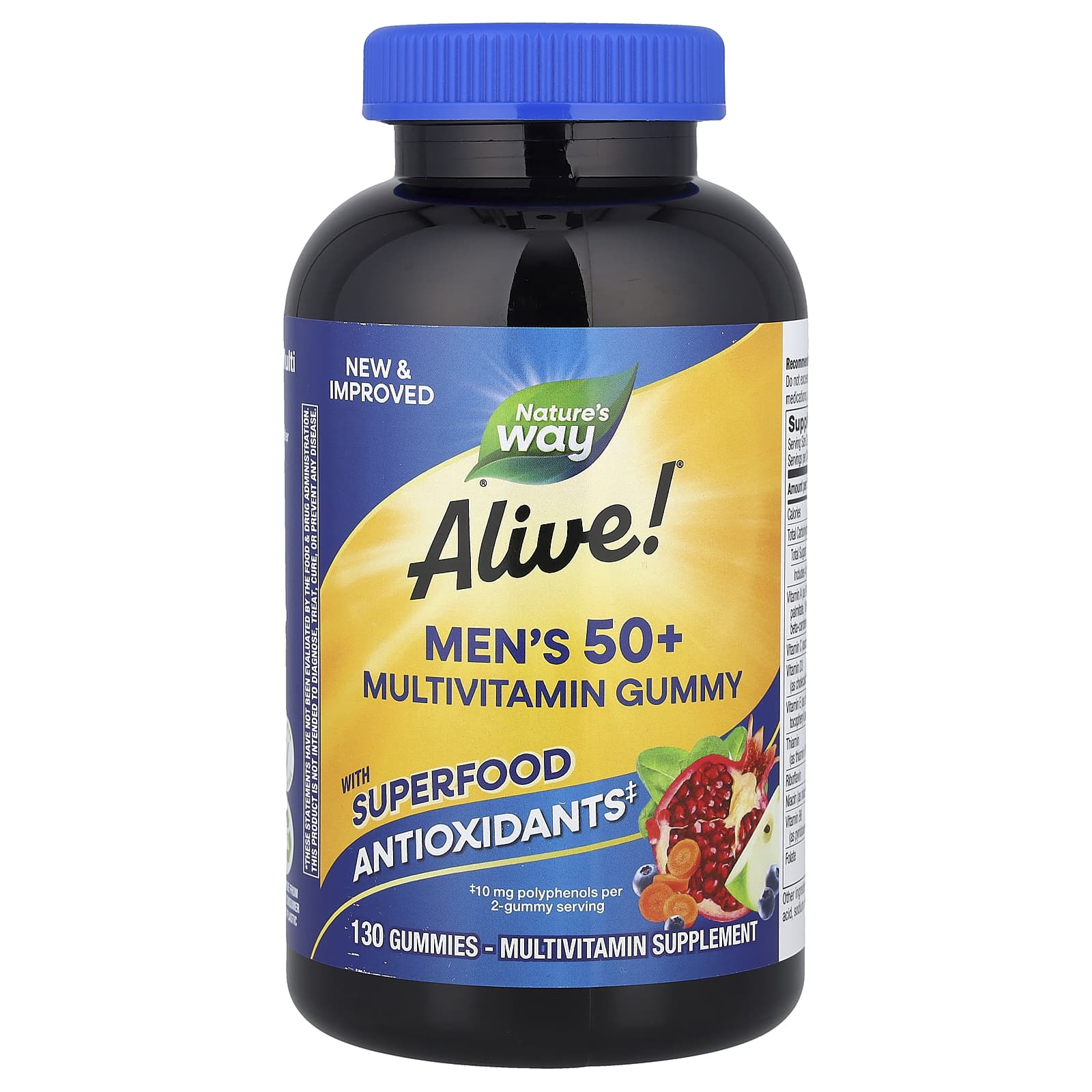 Nature's Way, Alive!® Men's 50+ Multivitamin Gummy, Fruit, 130 Gummies - Image 1