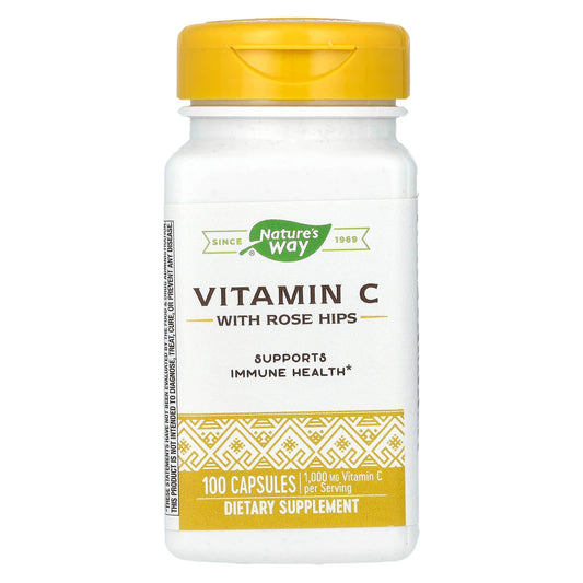 Nature's Way, Vitamin C With Rose Hips, 100 Capsules - Image 1