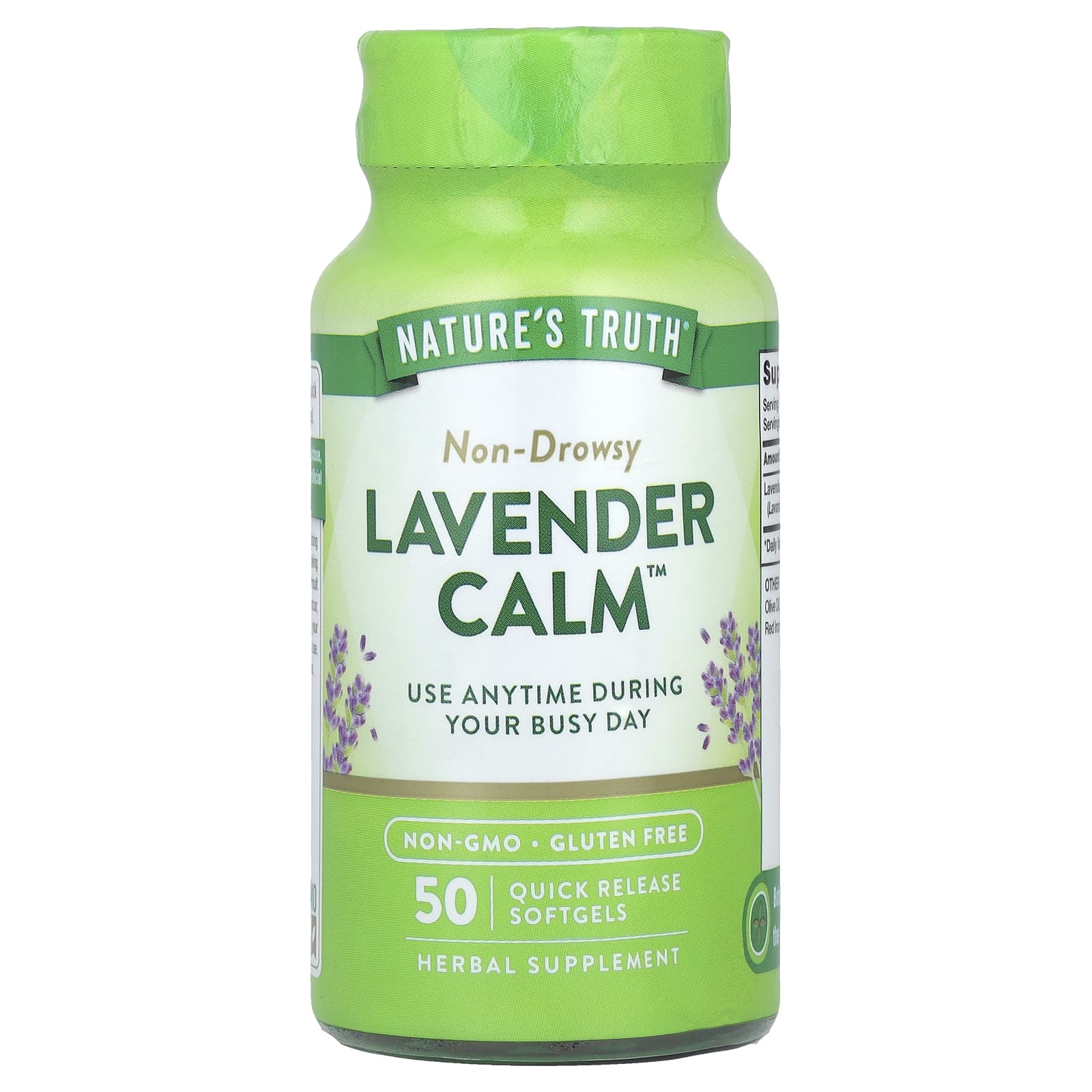 Nature's Truth, Lavender Calm™, 50 Quick Release Softgels (80 mg per Softgel) - Image 1