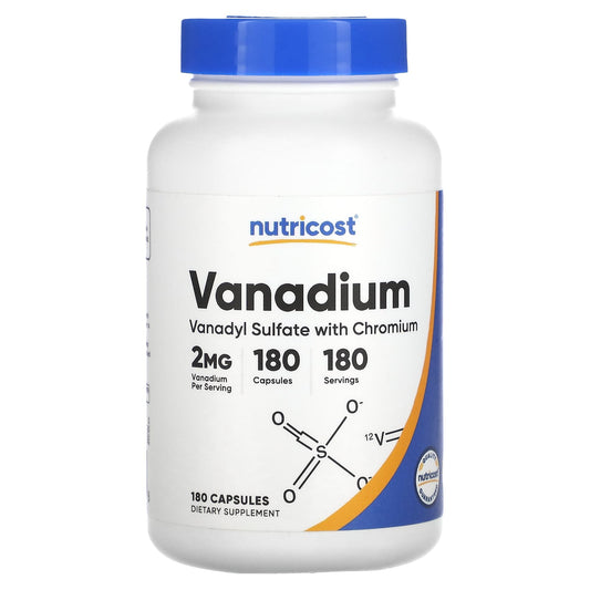 Nutricost, Vanadium , 2 mg , 180 Capsules - Image 1