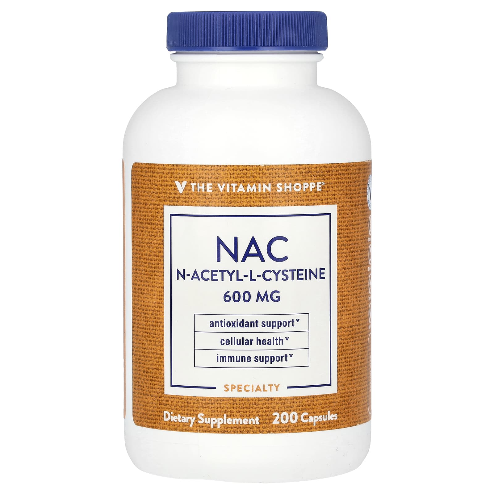 The Vitamin Shoppe, NAC, 600 mg, 200 Capsules - Image 1