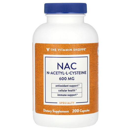 The Vitamin Shoppe, NAC, 600 mg, 200 Capsules - Image 1