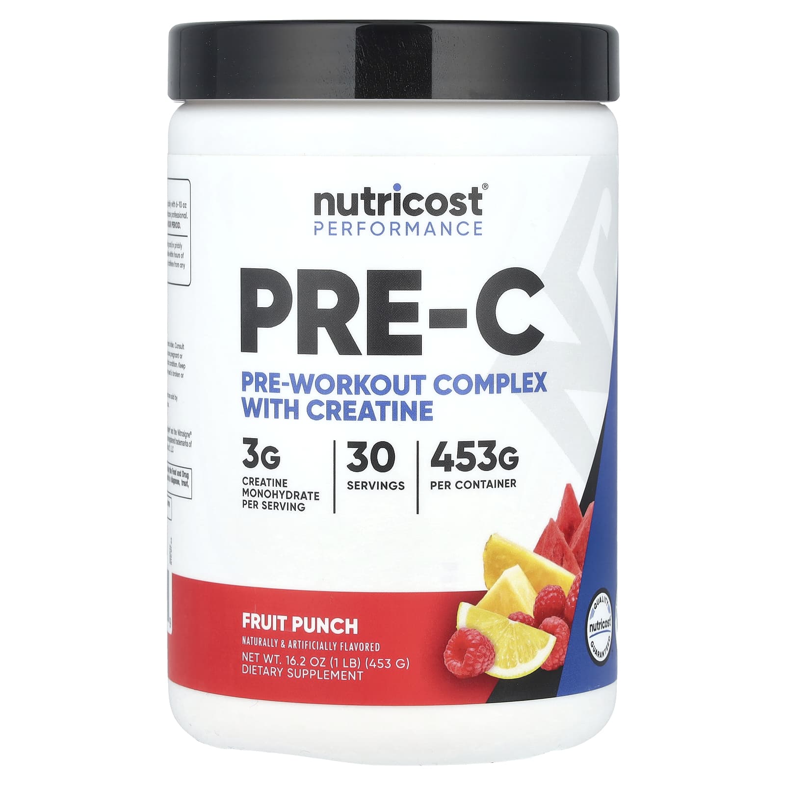 Nutricost, Performance, Pre-C, Pre-Workout Complex With Creatine, Fruit Punch, 1 lb (453 g) - Image 1