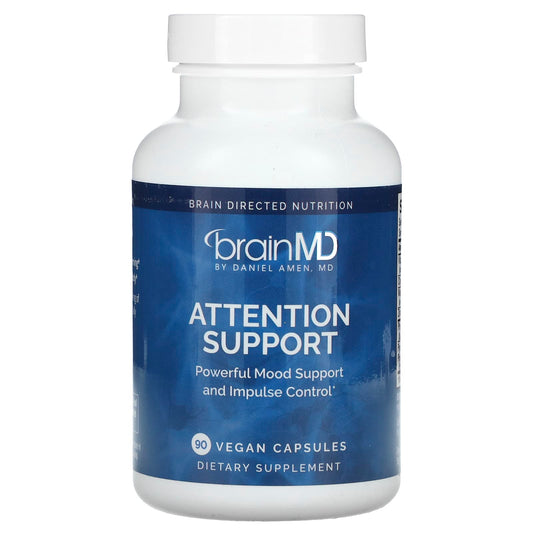 BrainMD Attention Support, 90 Vegan Capsules for Focus & Productivity - Image 1