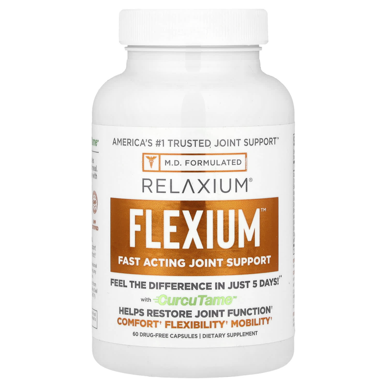 Relaxium, Flexium® With CurcuTame™, 60 Drug-Free Capsules - Image 1