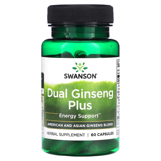 Swanson, Dual Ginseng Plus, 60 Capsules - Image 1