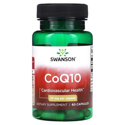 Swanson, CoQ10, 30 mg, 60 Capsules - Image 1