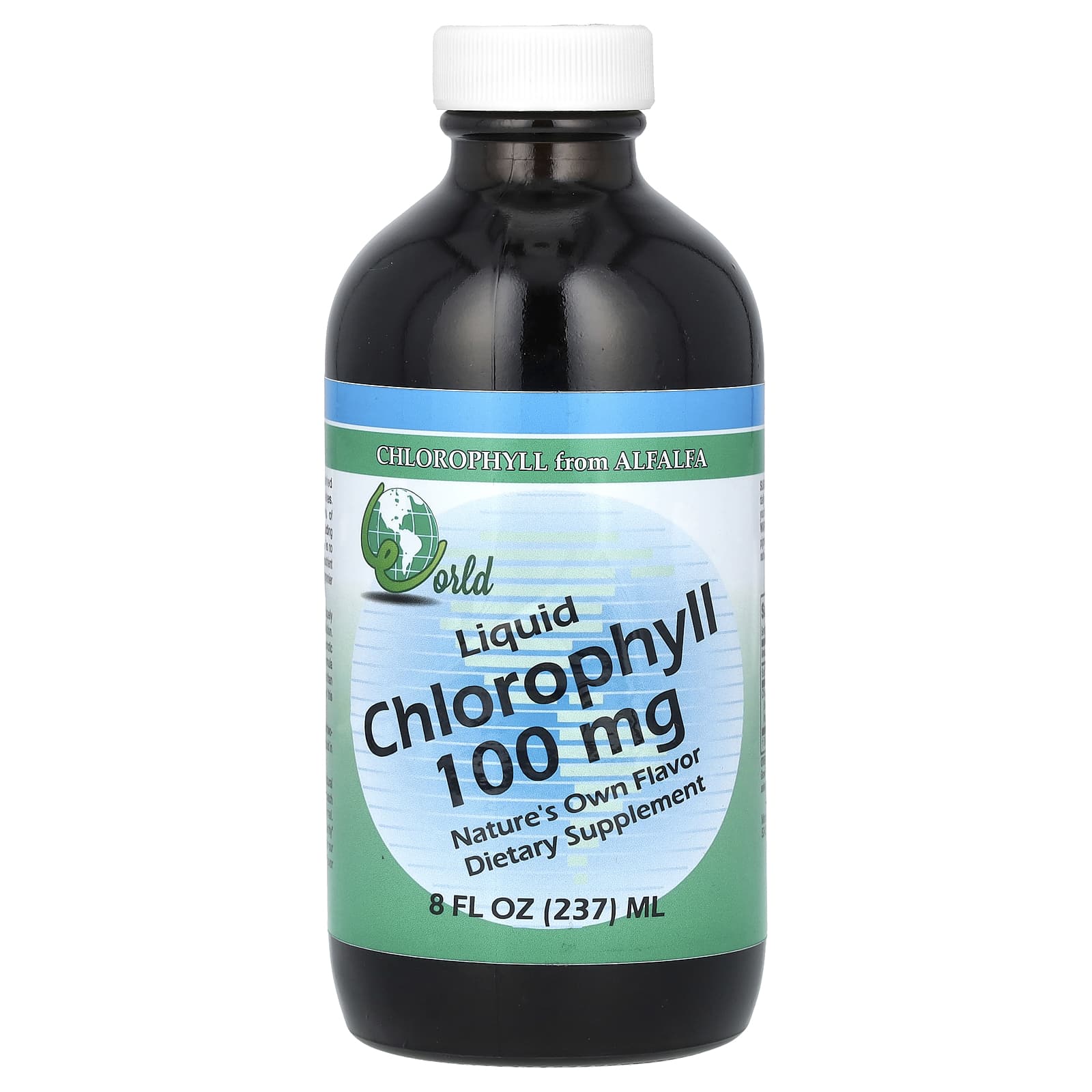 World Organic, Liquid Chlorophyll, 100 mg, 8 fl oz (237 ml) - Image 1