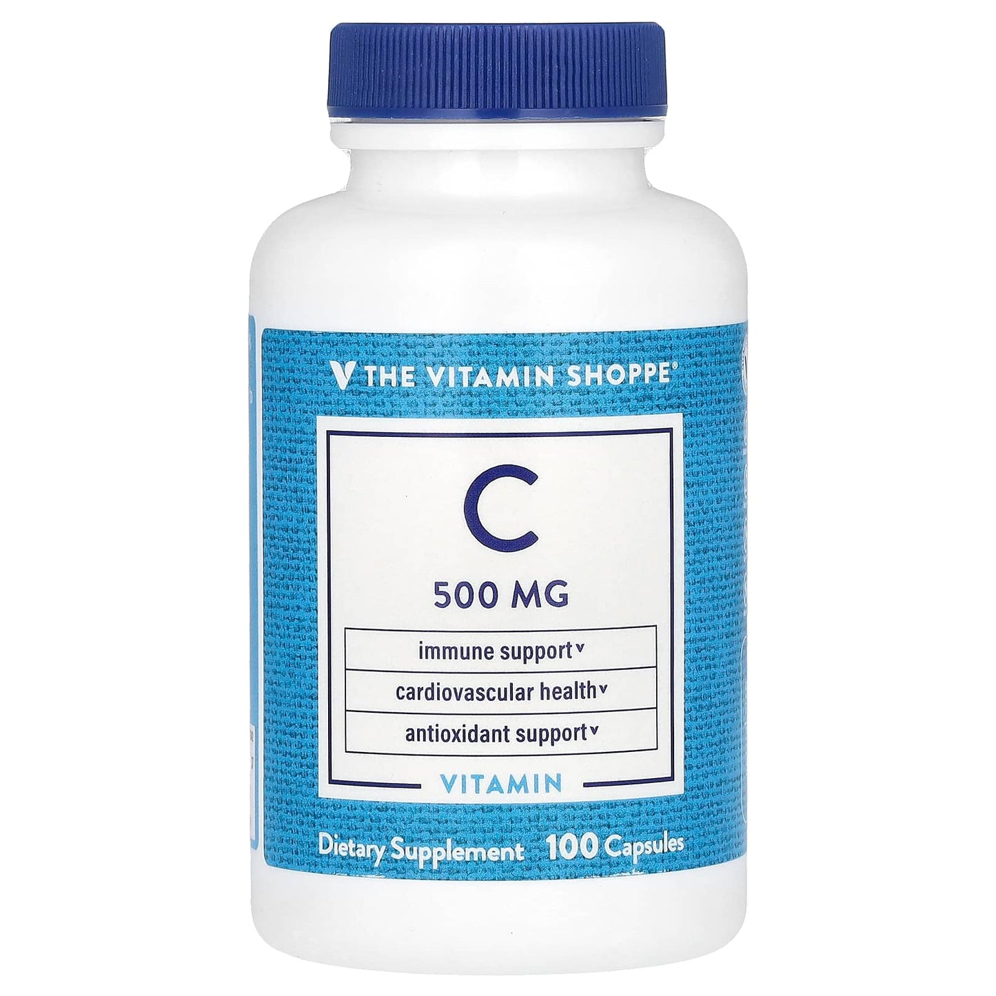 The Vitamin Shoppe, Vitamin C, 500 mg, 100 Capsules - Image 1