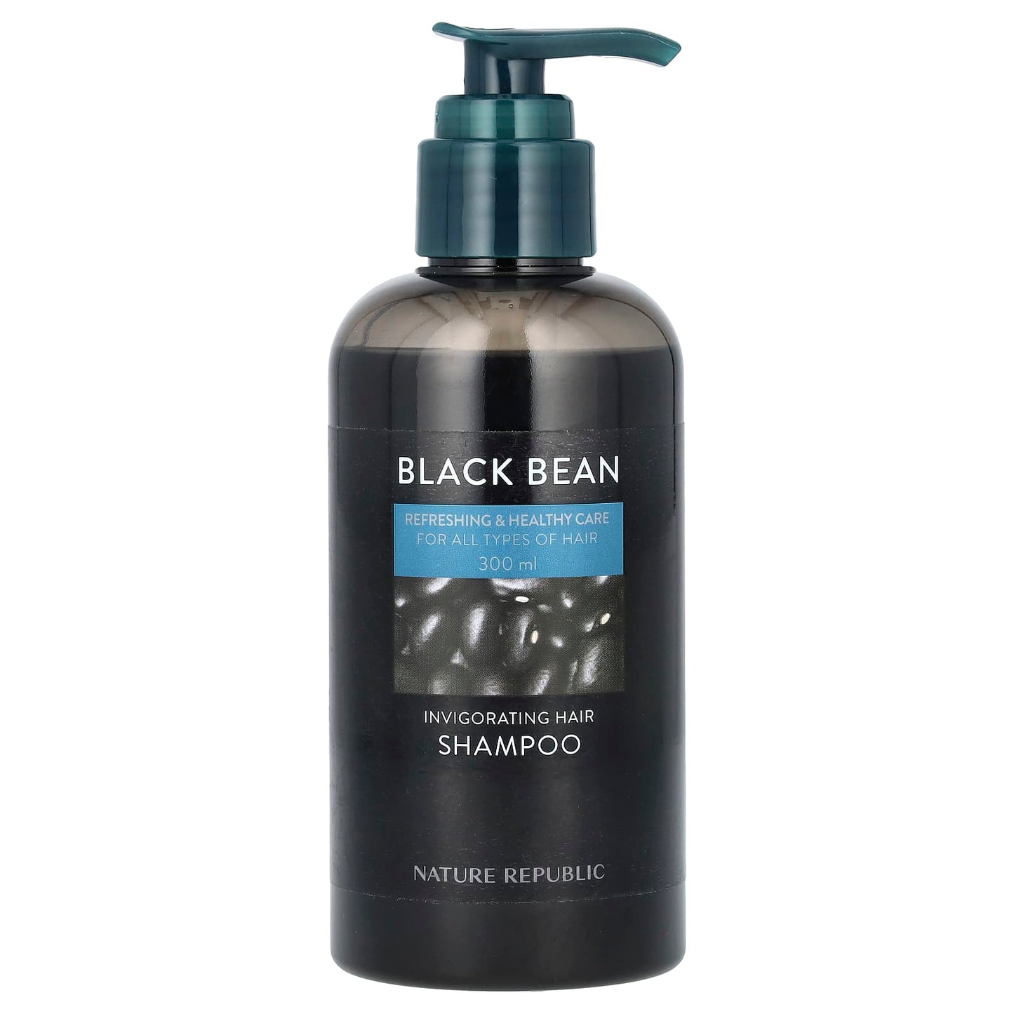 Nature Republic, Black Bean, Invigorating Hair Shampoo, For All Types of Hair, 10.14 fl oz (300 ml) - Image 1