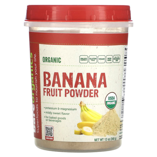 BareOrganics Organic Banana Fruit Powder, 12 oz - Paleo, Vegan, Gluten Free - Image 1