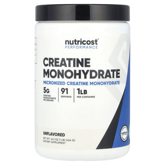 Nutricost, Performance, Creatine Monohydrate, Unflavored, 1 lb (454 g) - Image 1