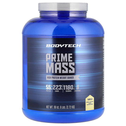 BodyTech Prime Mass Weight Gainer, High Protein Powder, 6 lbs - Image 1