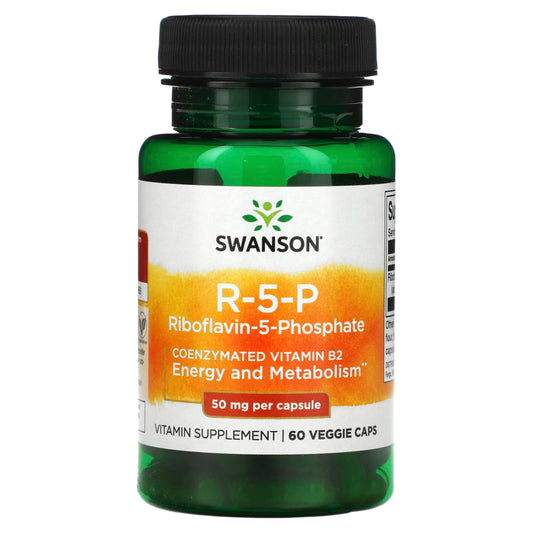 Swanson, R-5-P, Riboflavin-5-Phosphate, 50 mg, 60 Veggie Caps - Image 1