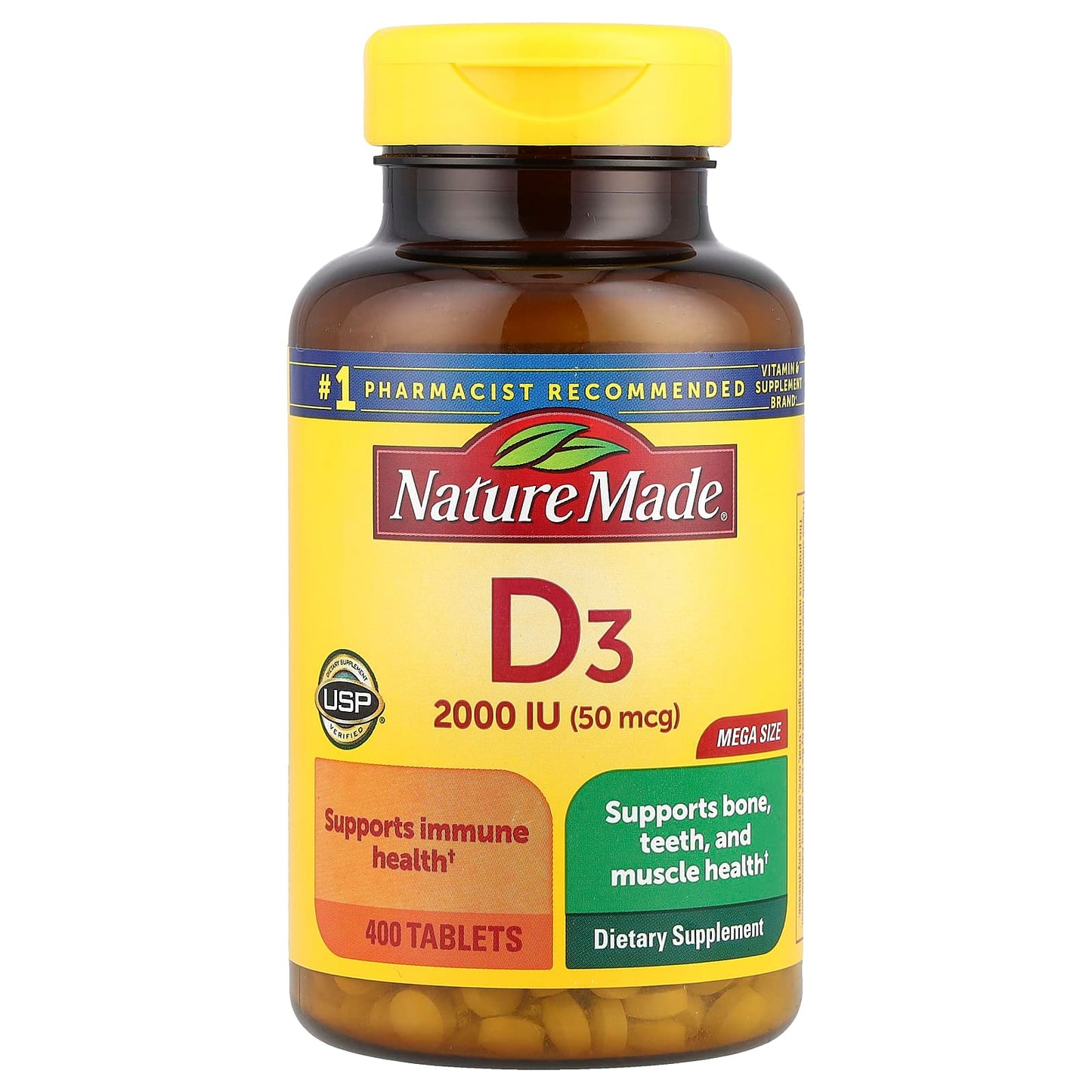 Nature Made, Vitamin D3, Mega Size, 400 Tablets - Image 1