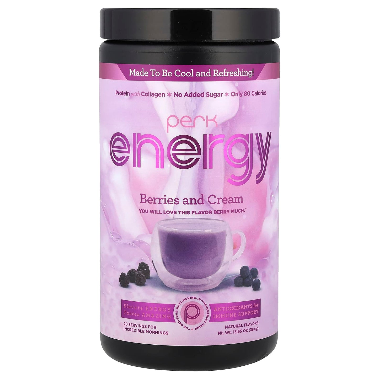 Perk Energy, Berries and Cream, 13.55 oz (384 g) - Image 1