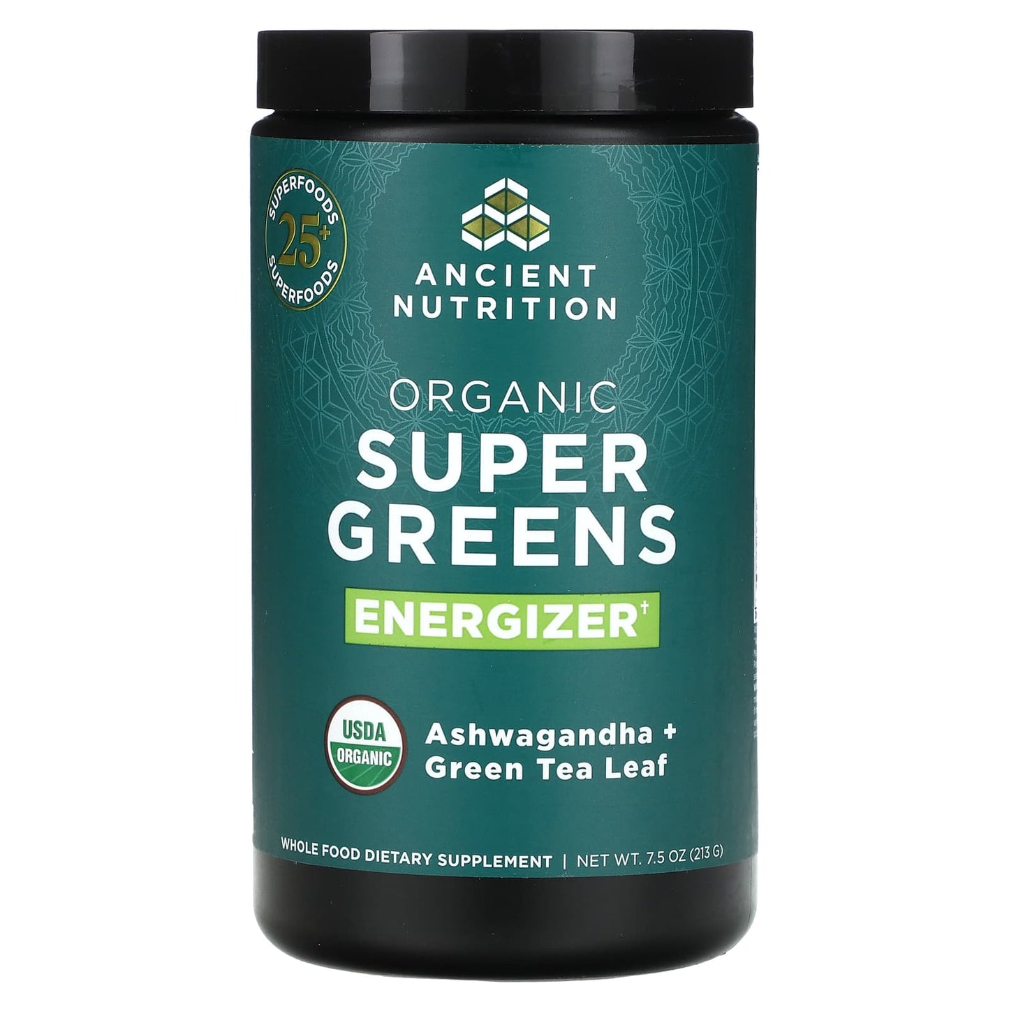 Ancient Nutrition USDA Organic Super Greens Energizer Powder 7.5 oz - Image 1