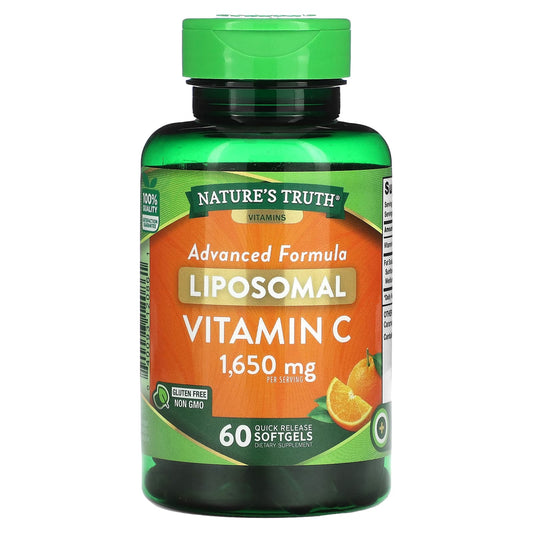 Nature's Truth, Liposomal Vitamin C, Advanced Formula, 60 Quick Release Softgels (550 mg per Capsule) - Image 1