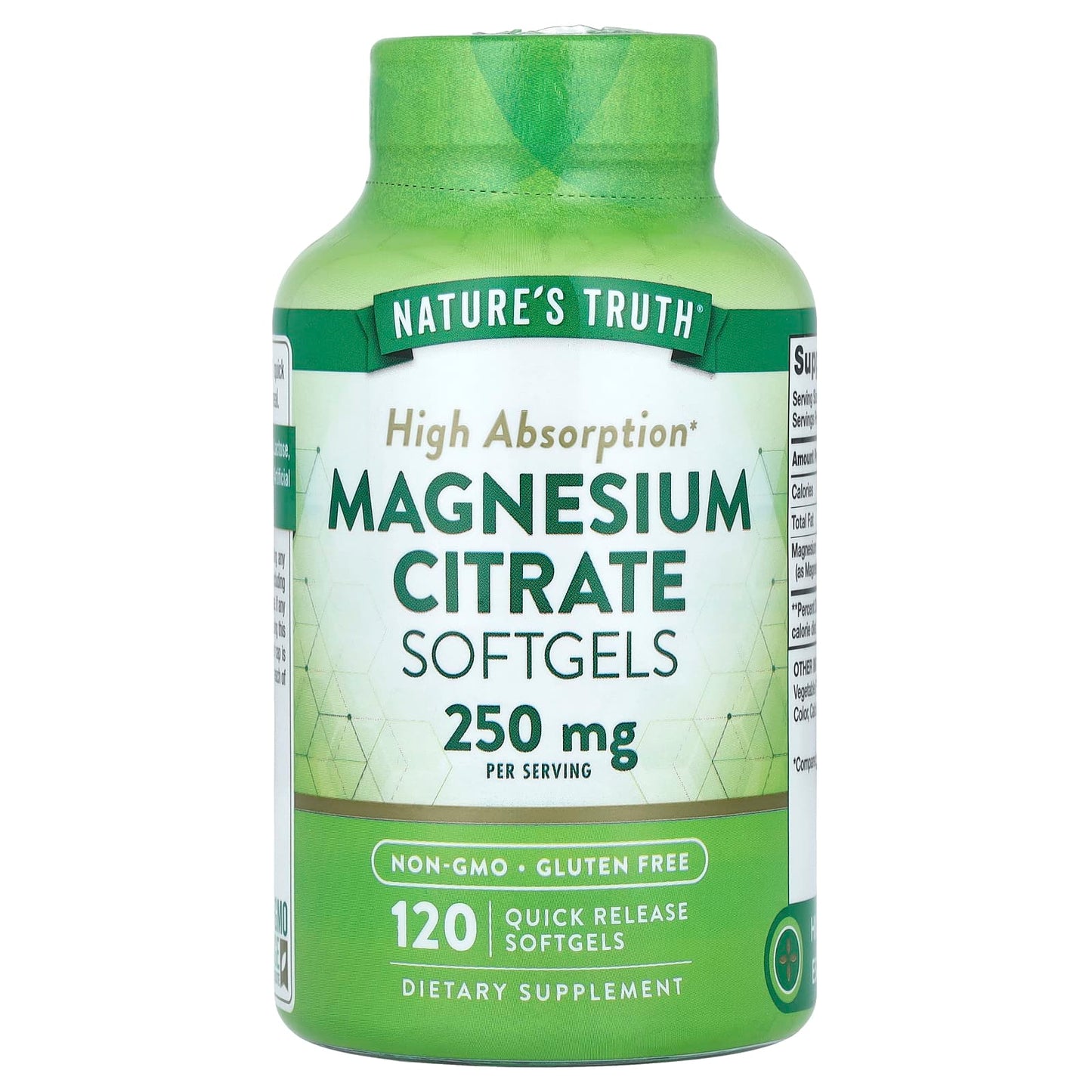 Nature's Truth, Magnesium Citrate, 120 Quick Release Softgels (125 mg per Softgel) - Image 1