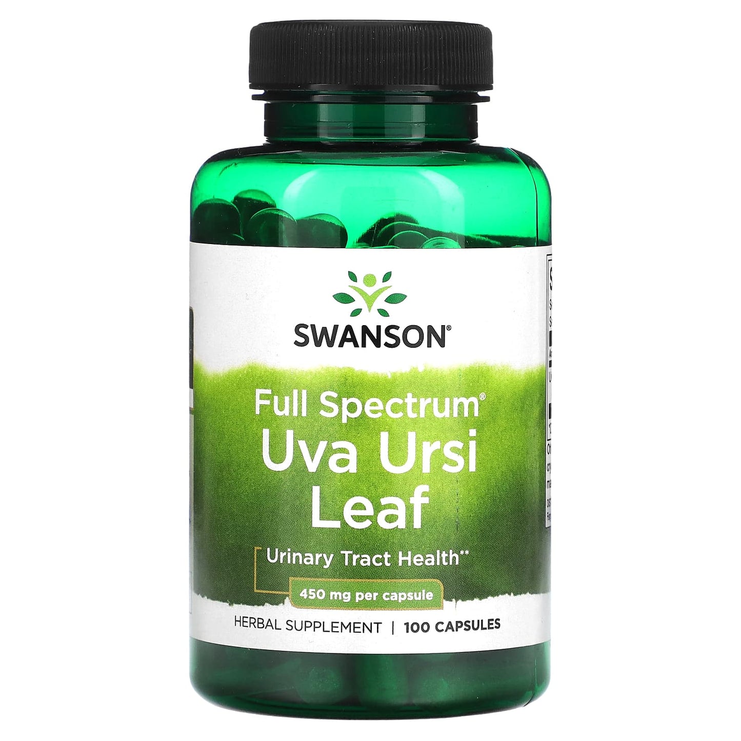 Swanson, Full Spectrum Uva Ursi Leaf, 450 mg, 100 Capsules - Image 1