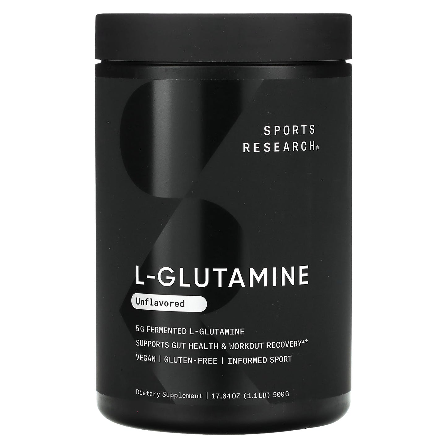 Sports Research, L-Glutamine, Unflavored, 1.1 lbs (500 g) - Image 1