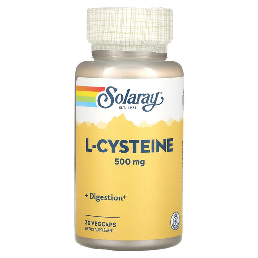 Solaray, L-Cysteine, 500 mg, 30 VegCaps - Image 1