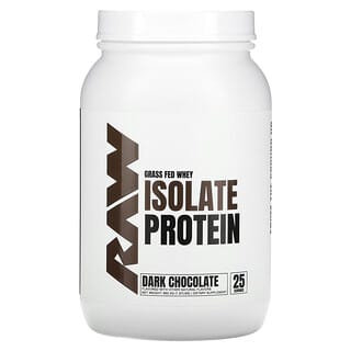Raw Nutrition Dark Chocolate Grass Fed Whey Protein Isolate 26g