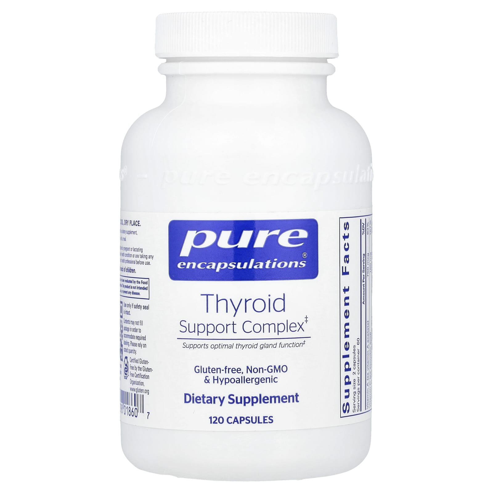 Pure Encapsulations, Thyroid Support Complex , 120 Capsules - Image 1