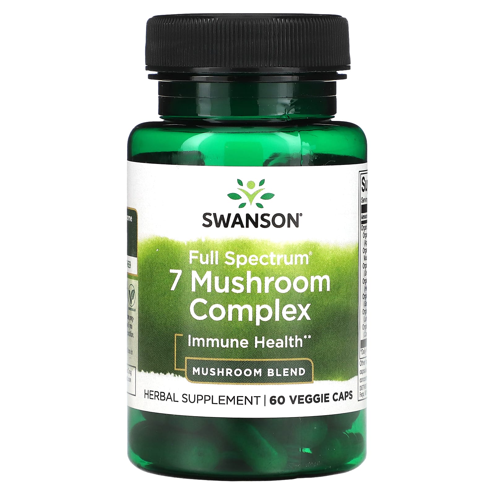 Swanson, Full Spectrum 7 Mushroom Complex, 60 Veggie Caps - Image 1