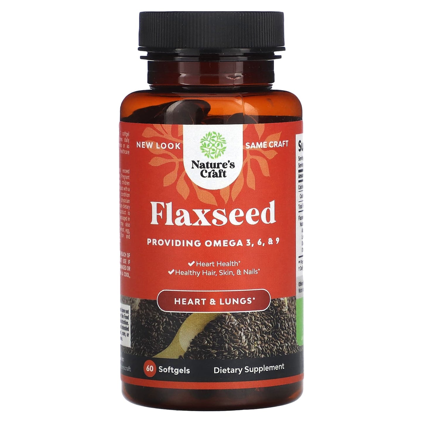 Nature's Craft, Flaxseed, 1,000 mg, 60 Softgels - Image 1