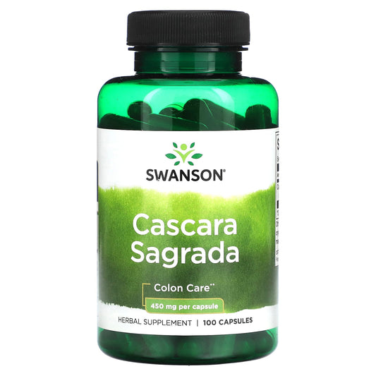 Swanson, Cascara Sagrada, 450 mg, 100 Capsules - Image 1