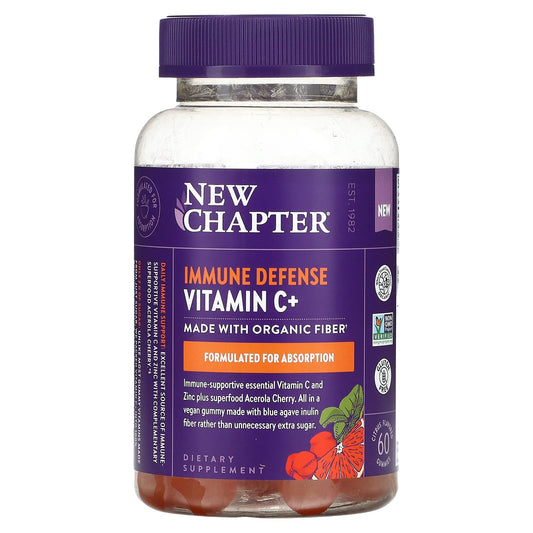 New Chapter, Immune Defense Vitamin C+, Citrus, 60 Gummies - Image 1