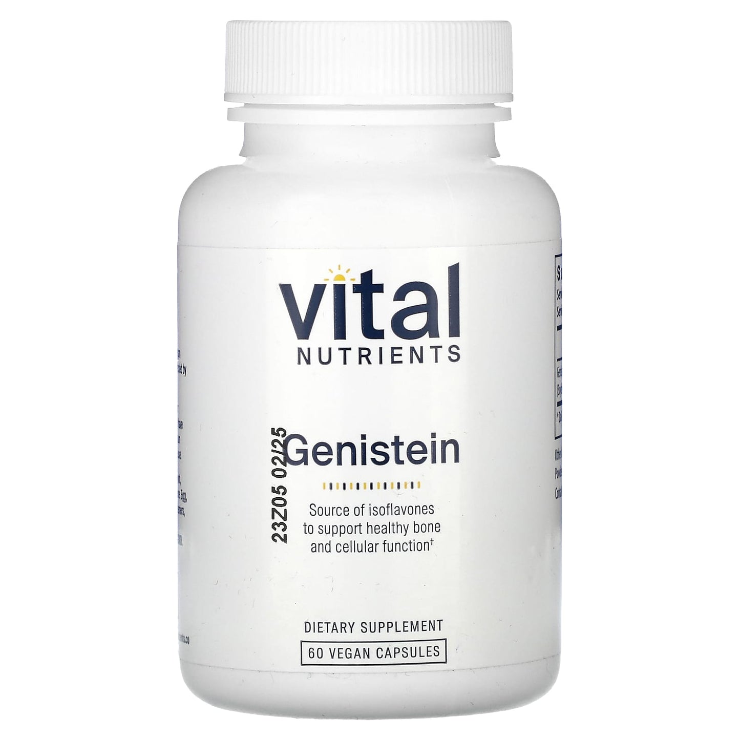 Vital Nutrients, Genistein, 60  Vegan Capsules (125 mg per Capsule) - Image 1