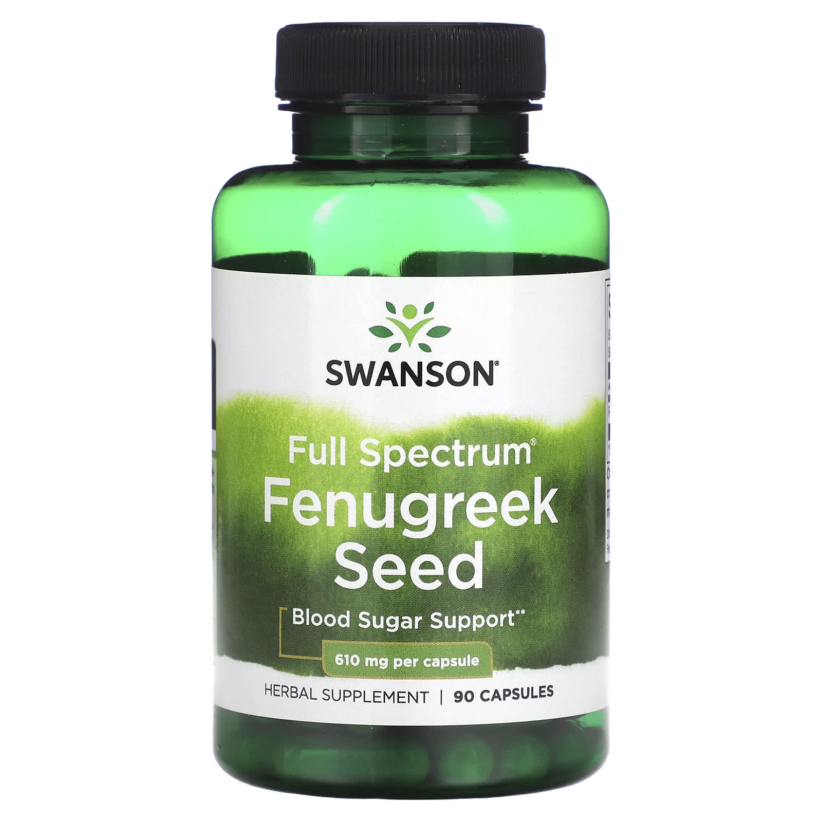 Swanson, Full Spectrum Fenugreek Seed, 610 mg, 90 Capsules - Image 1