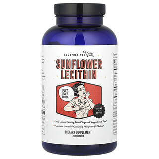 Legendairy Milk - Sunflower Lecithin for Easier Milk Flow (1200mg, 200 Softgels)