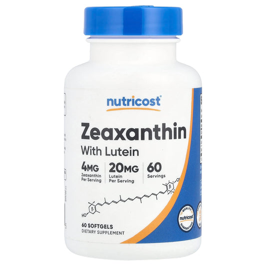 Nutricost, Zeaxanthin with Lutein, 60 Softgels - Image 1