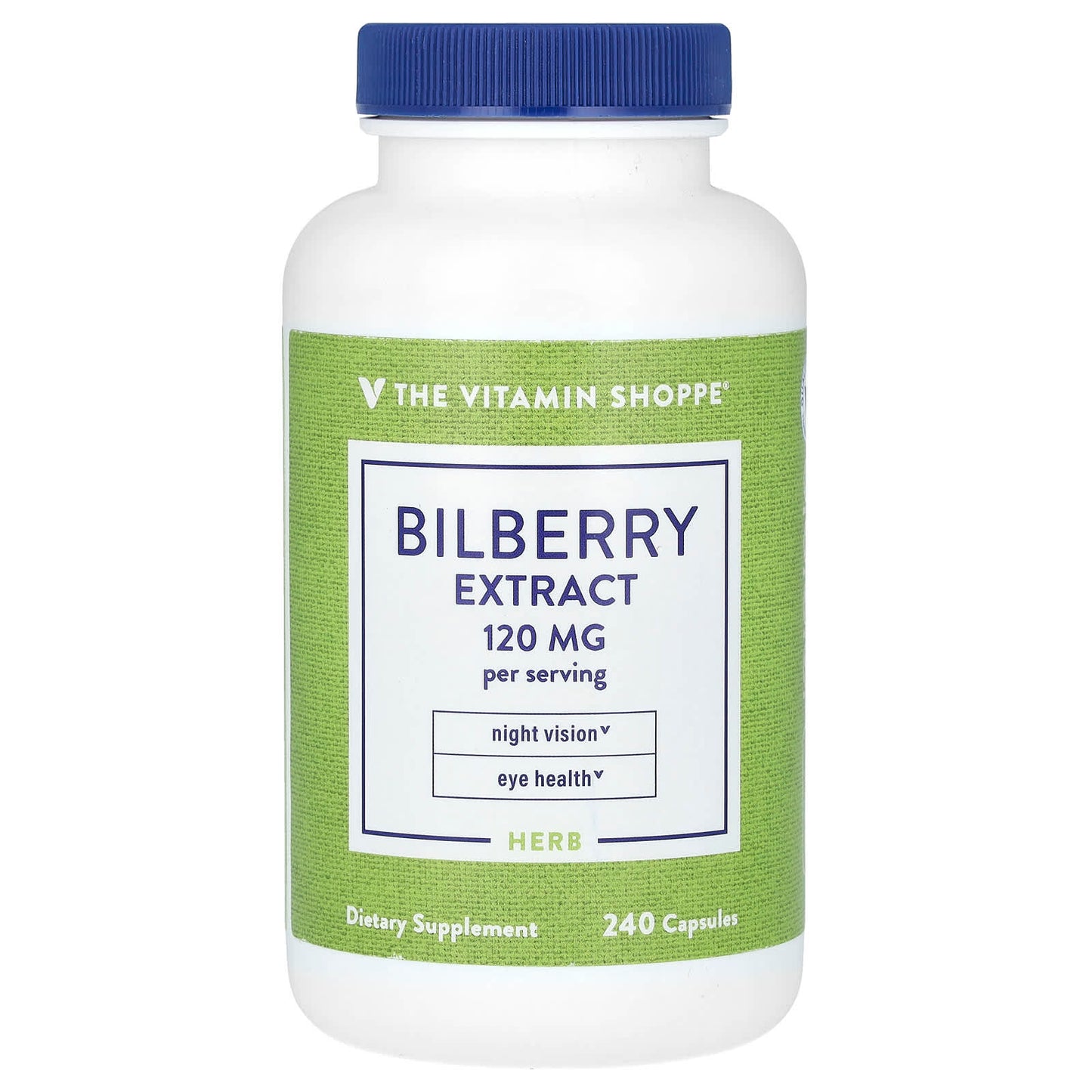 The Vitamin Shoppe, Bilberry Extract, 240 Capsules (60 mg per Capsule) - Image 1