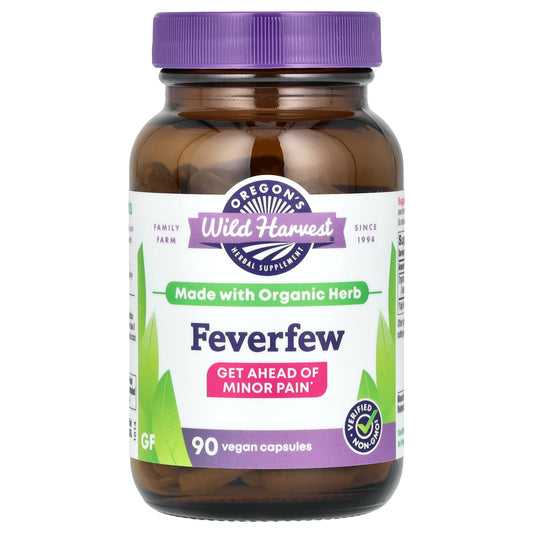 Oregon's Wild Harvest, Feverfew, 90 Vegan Capsules (300 mg per Capsule) - Image 1