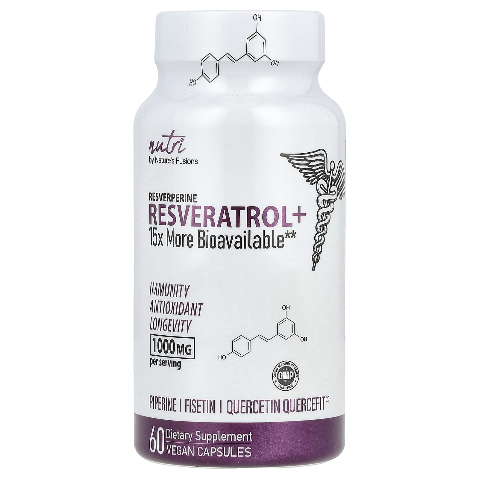 Nutri, Resveratrol+, 60 Vegan Capsules - Image 1