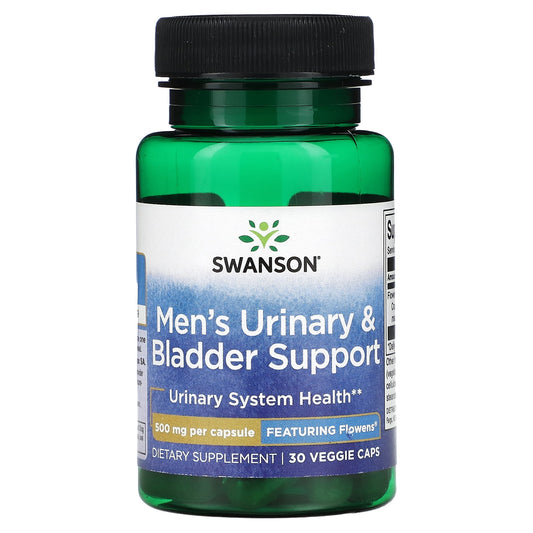 Swanson, Men's Urinary & Bladder Support , 500 mg , 30 Veggie Caps - Image 1