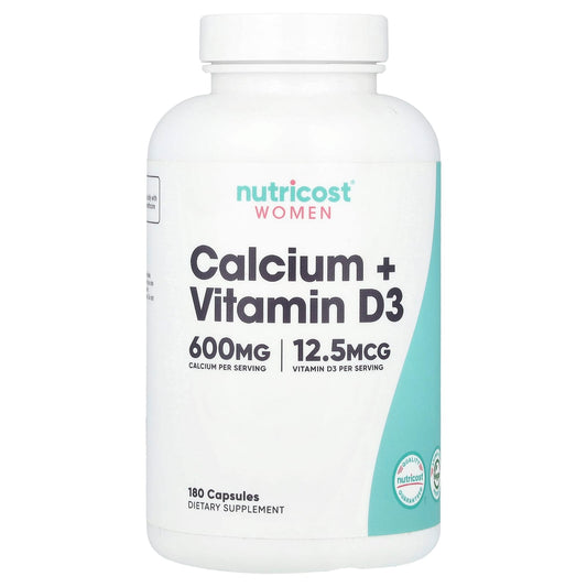 Nutricost, Women, Calcium + Vitamin D3, 180 Capsules - Image 1